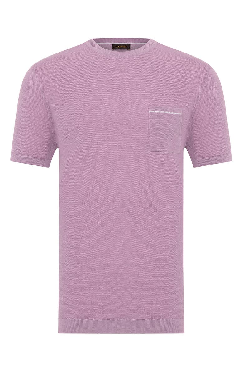 STUDIO GARNET LOS ANGELES Textured Cotton T-Shirt, Alternate, color, Lavender