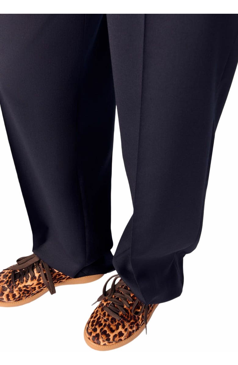 maje Leopard-effect leather ballet flats, Alternate, color,