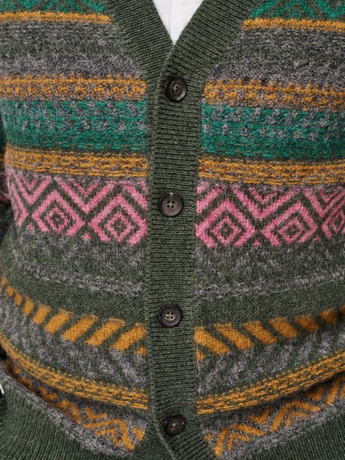 Aubin Fair Isle Wool Cardigan
