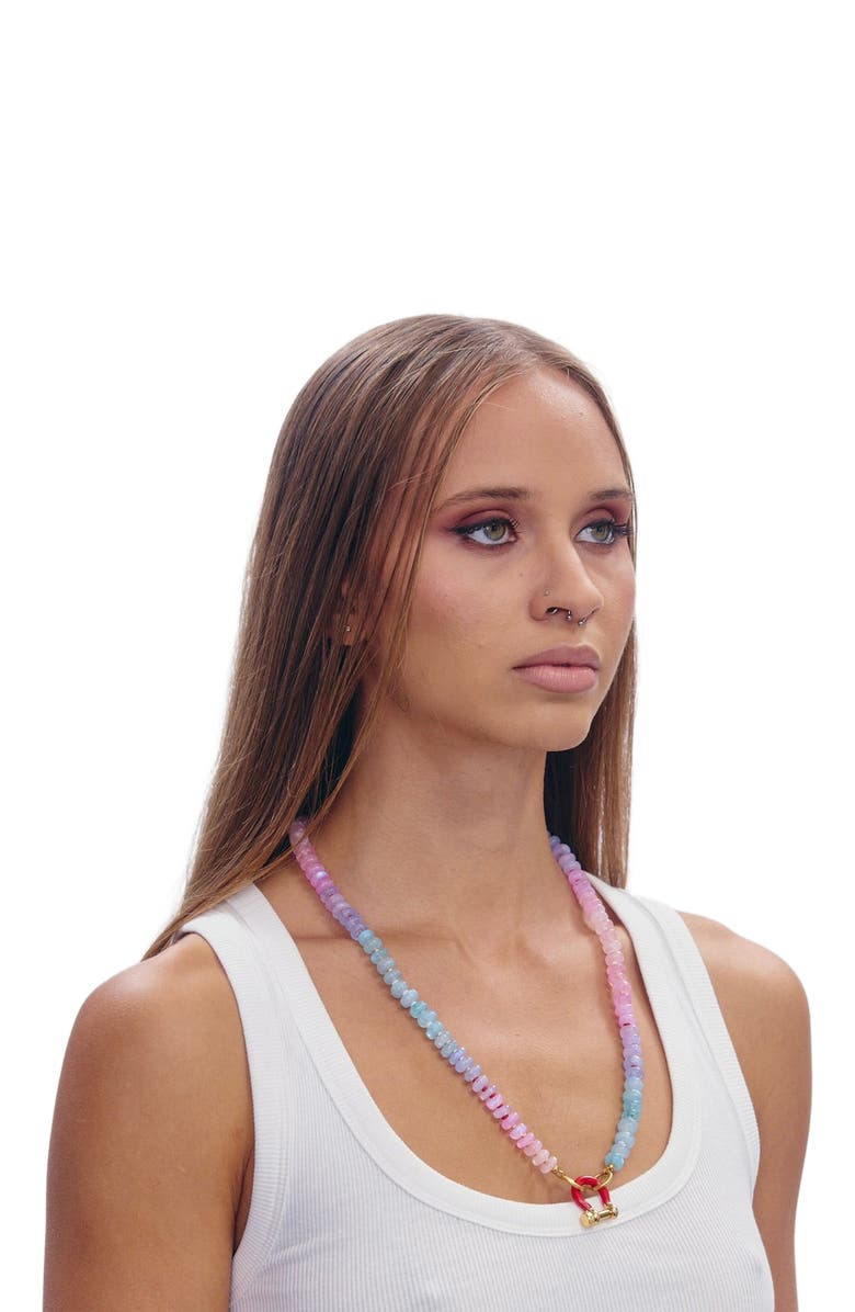 SHOP SPICY DAN Olive Gender Inclusive Moonstone Necklace, Alternate, color,