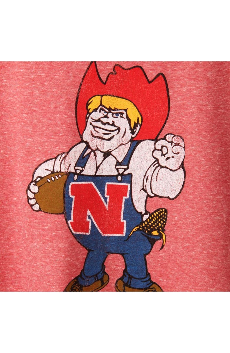 Retro Brand Women's Original Retro Brand Heathered Scarlet Nebraska Huskers Tri-Blend Crew Neck T-Shirt, Alternate, color, 