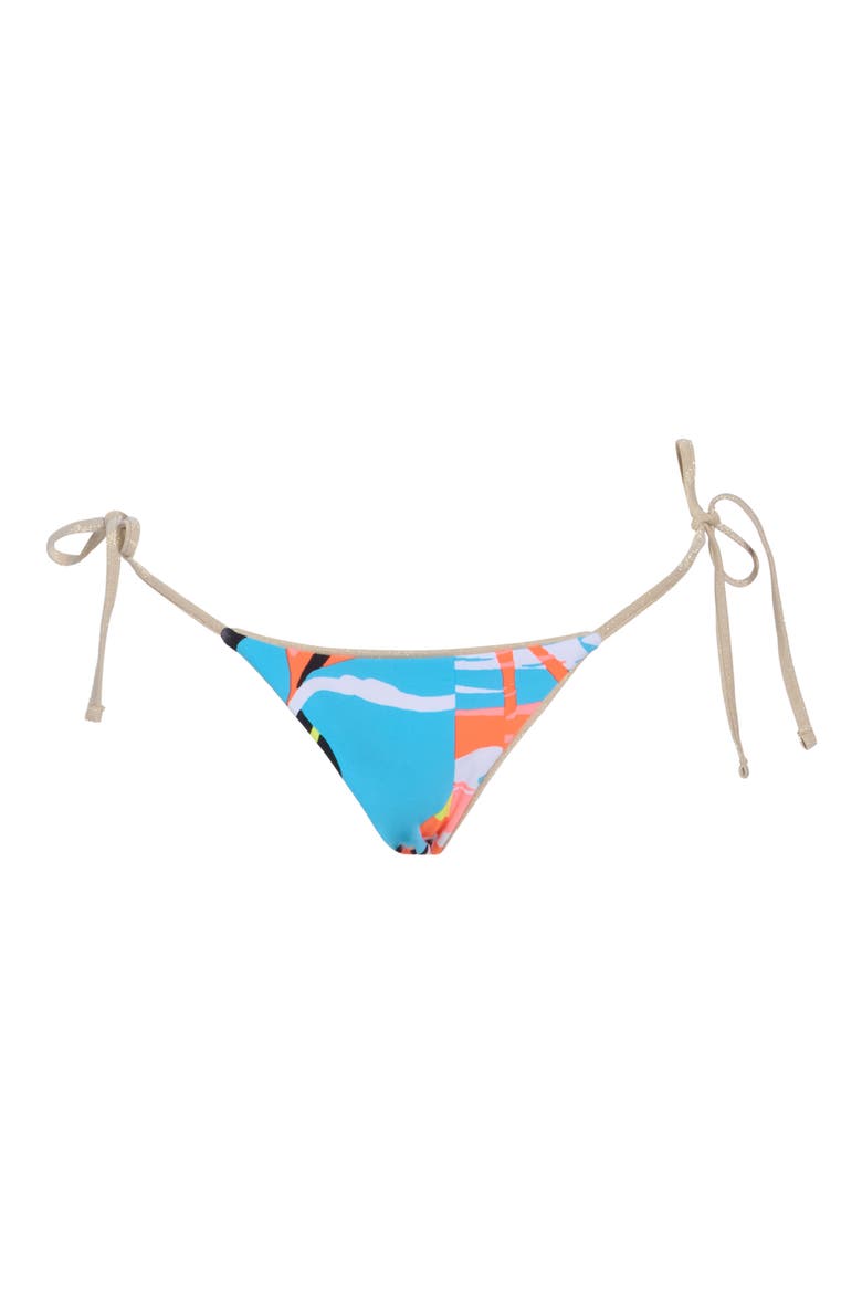 Sunning Shimmer Side Tie Bikini Bottoms, Alternate, color, WHITE