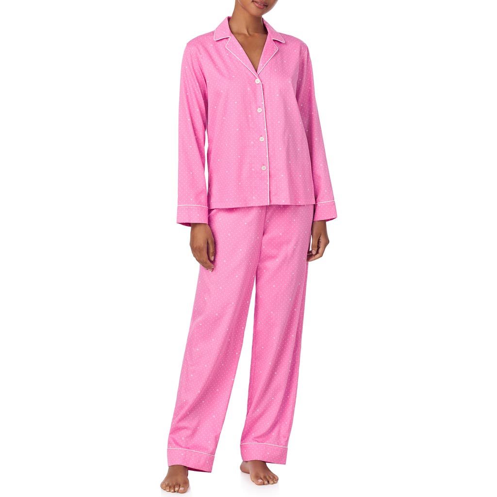 Ralph Lauren Lauren Print Cotton Blend Pajamas In Pink