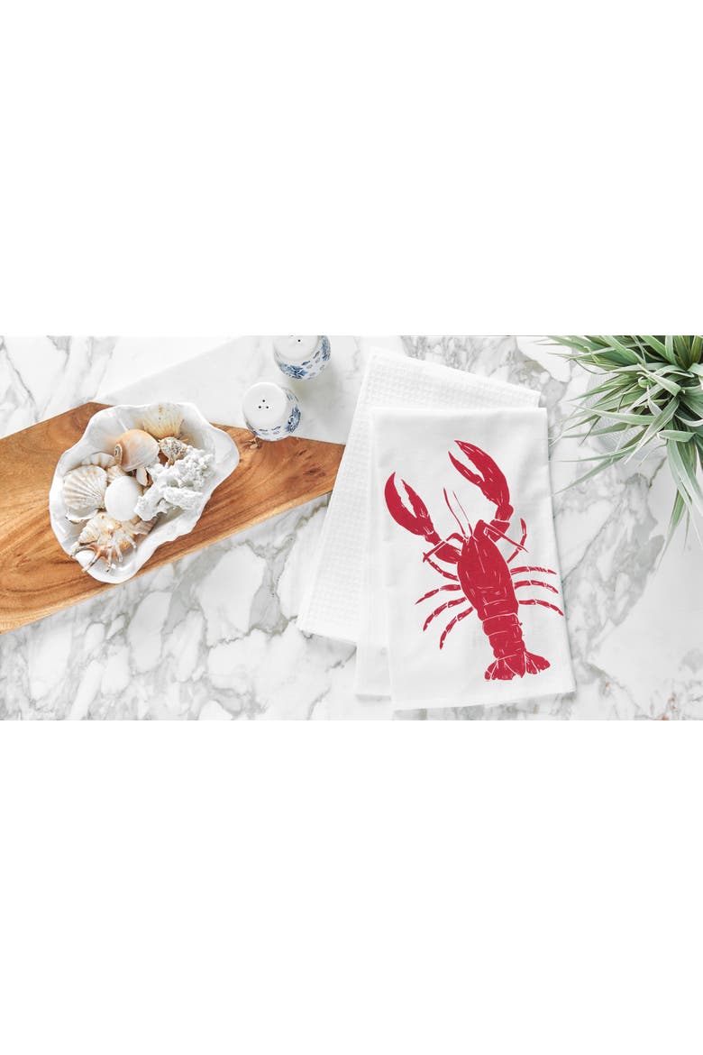 Lobster Towel, Alternate, color, Red