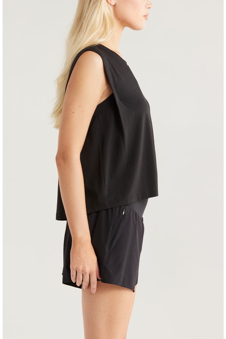 New Take Boxy Tank Top, Alternate, color, BLACK