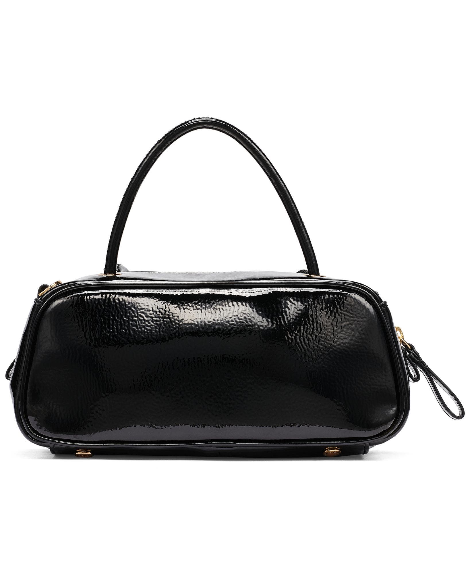 Zaylia Patent Mini Crossbody, Alternate, color, Black/Gold