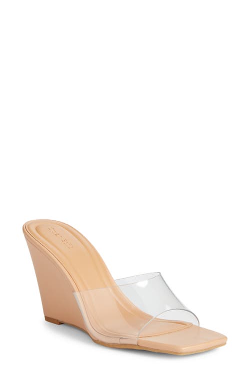 Open Edit Rowan Wedge Slide Sandal In Blush Sandstone