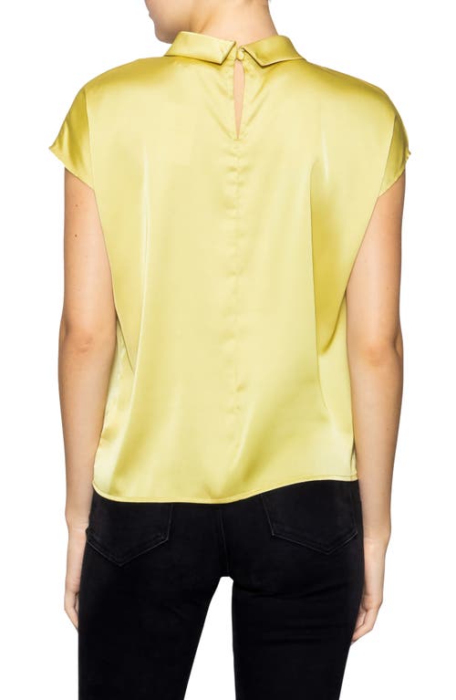 Melloday Twist Detail Cap Sleeve Top In Yellow