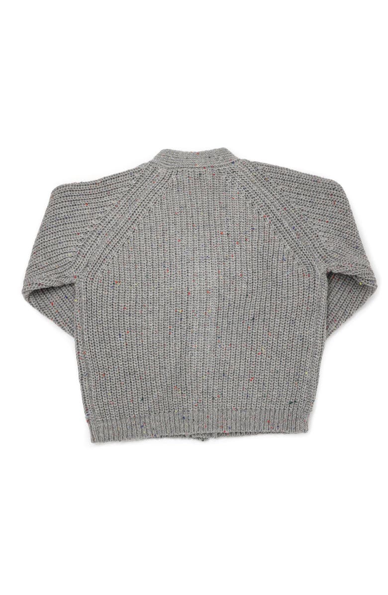 Oh baby! Brand Grandpa Knitted Cardigan- Infant, Alternate, color, Charcoal Confetti