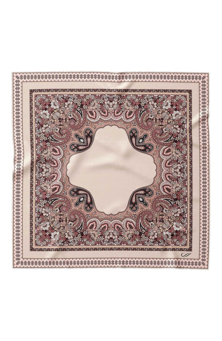 Elizabetta Marcello - Silk Neckerchief for Men, Main, color, Beige And Rose