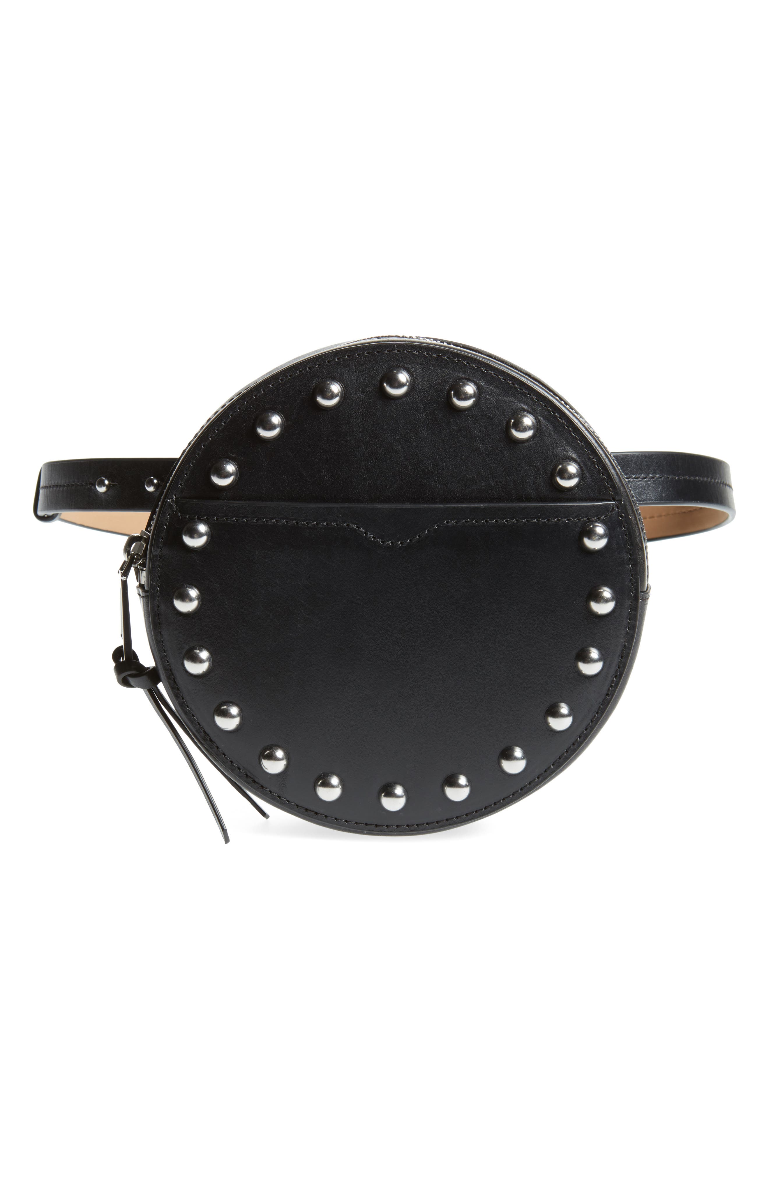 Rebecca Minkoff Studded Leather Belt Bag, Main, color, 