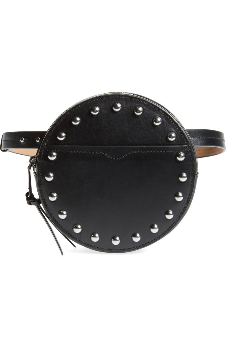 Rebecca Minkoff Studded Leather Belt Bag, Main, color,