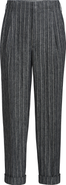 Brunello Cucinelli Linen chalk stripe chevron trousers