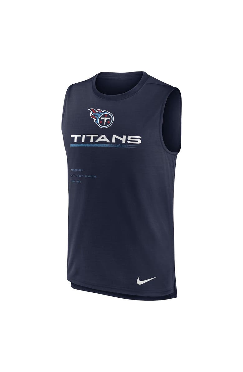 Nike Men's Nike Navy Tennessee Titans Muscle Trainer Tank Top, Alternate, color, Navy