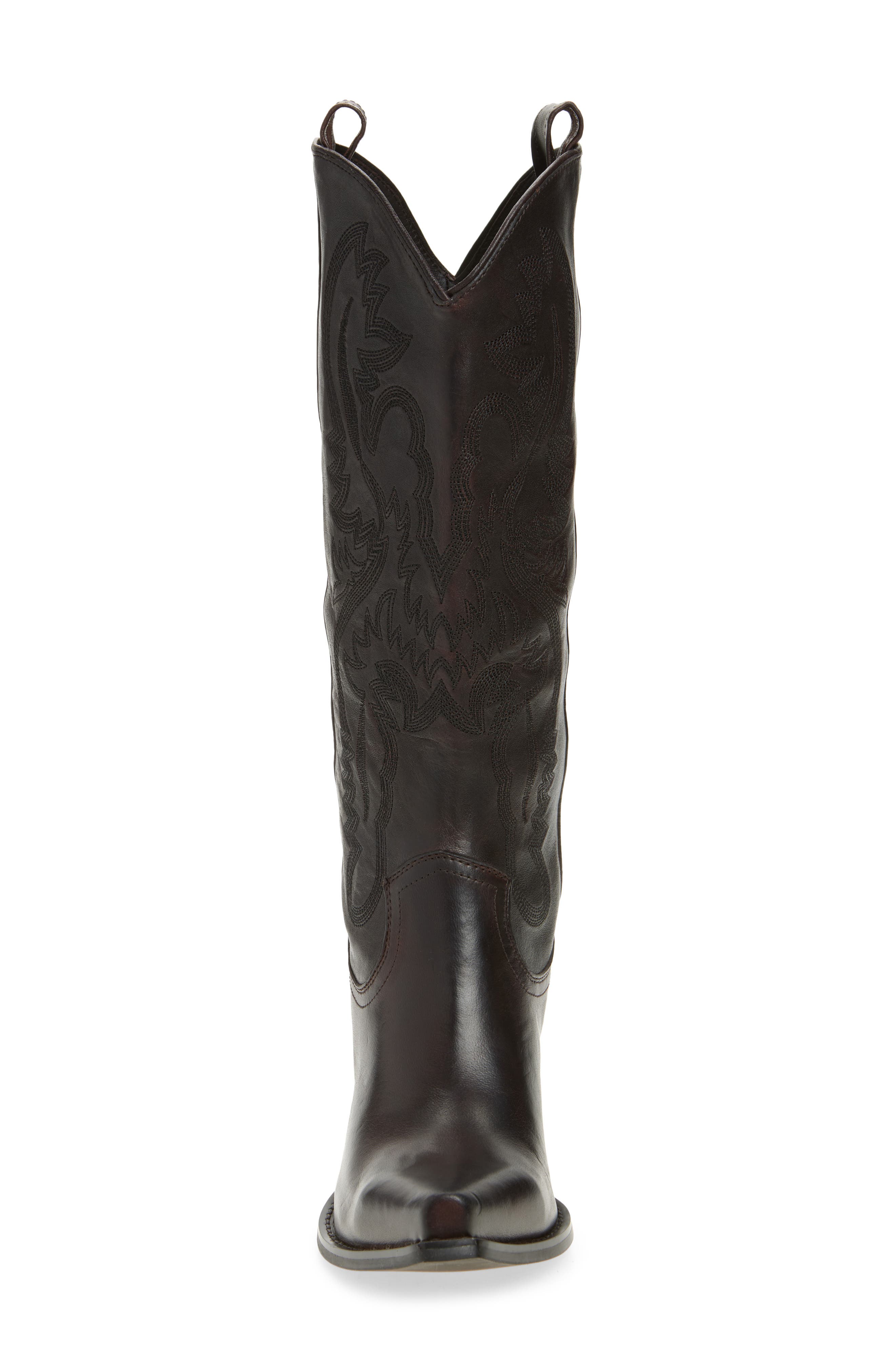 Jeffrey Campbell Rancher Knee High Western Boot, Alternate, color, Brown Leather
