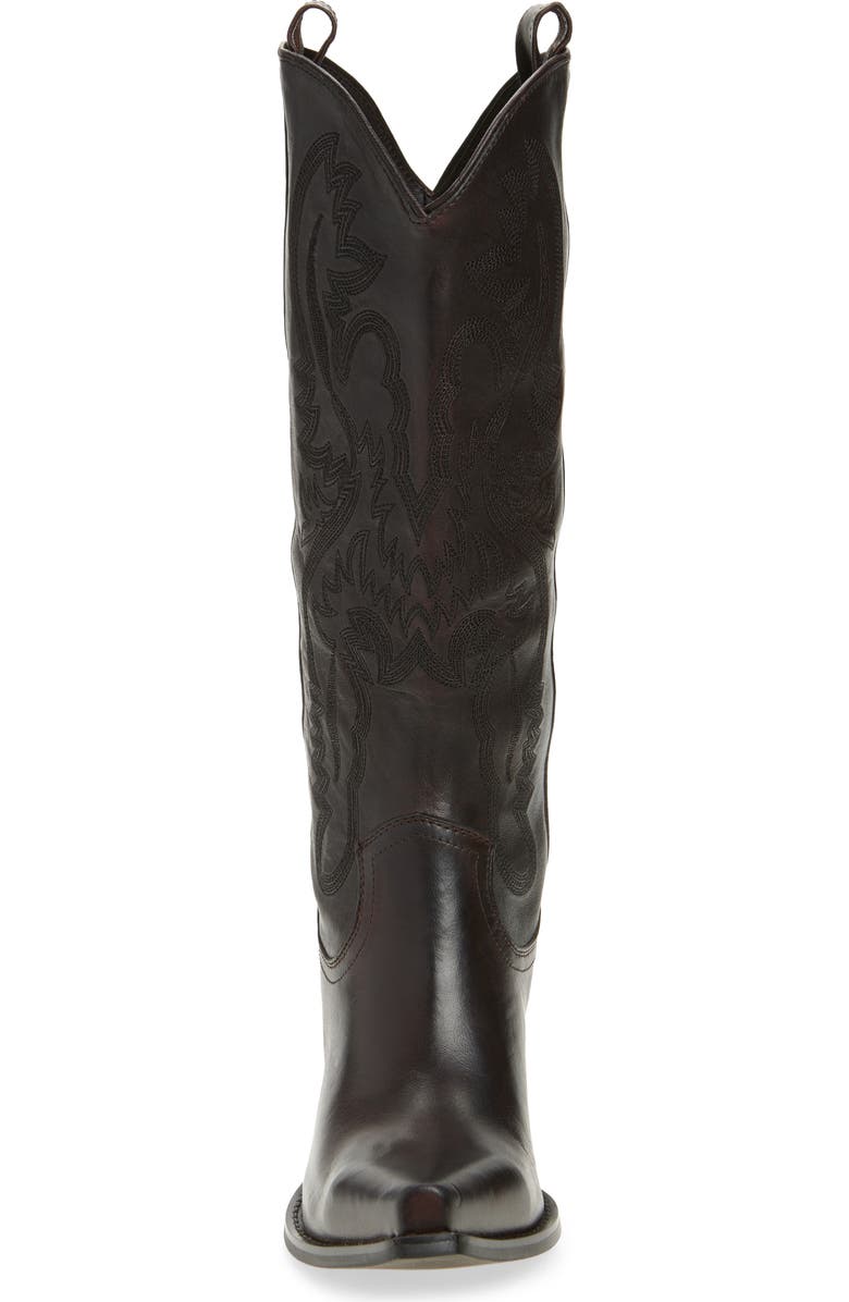 Jeffrey Campbell Rancher Knee High Western Boot, Alternate, color, Brown Leather