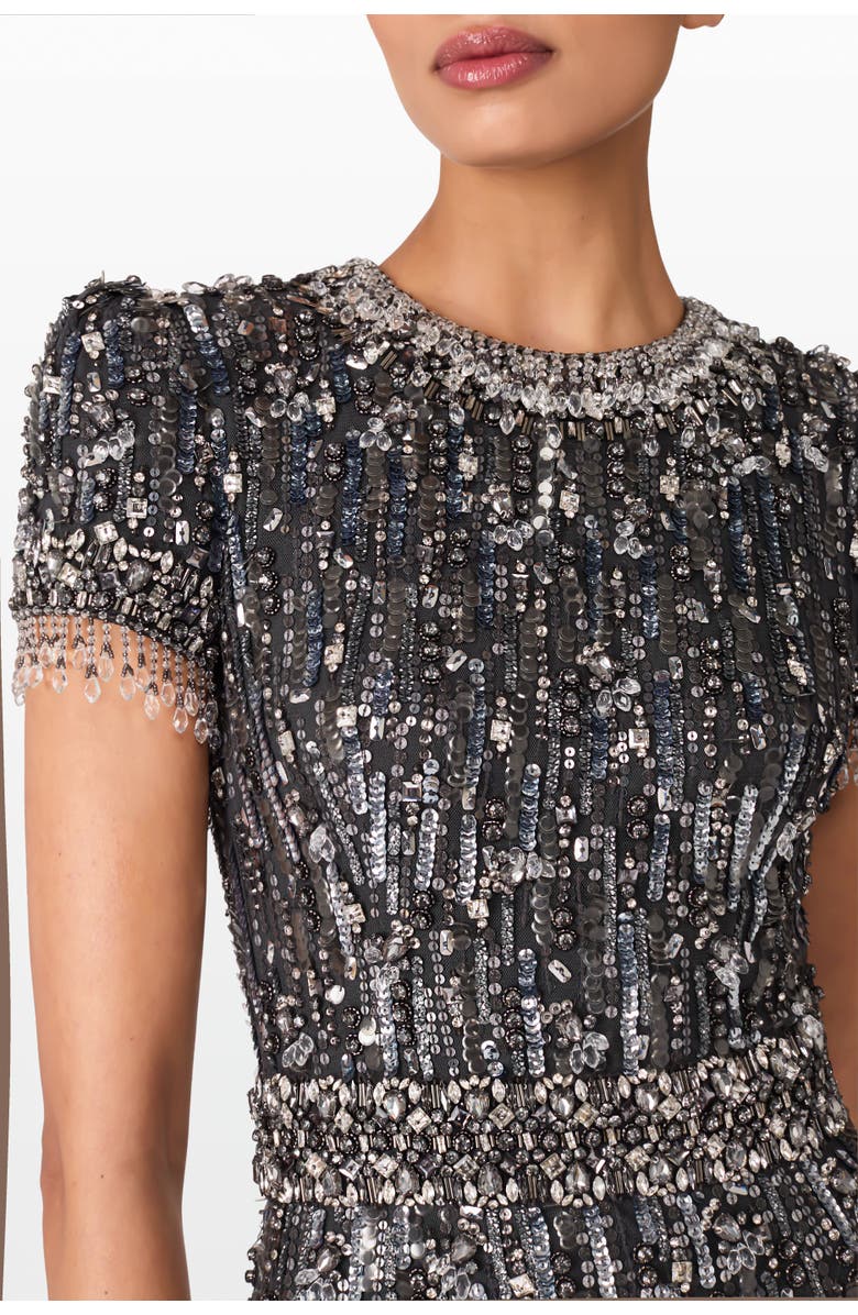 Jenny Packham Roxy Gown, Alternate, color, Shadow Grey