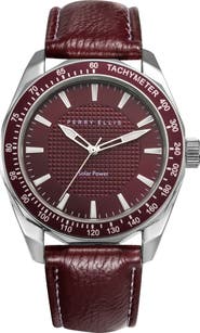 Perry Ellis Solar Powered 3-Hand Quartz Strap Watch, 41mm