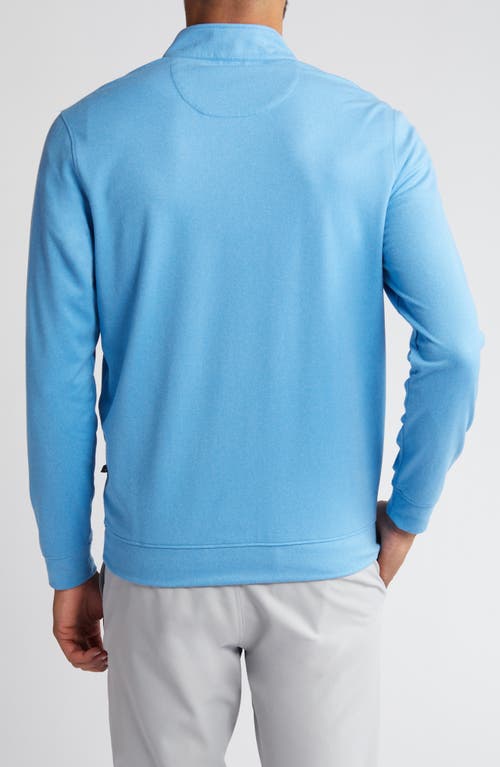 Swannies Lukas Quarter Zip Waffle Golf Pullover In Blue