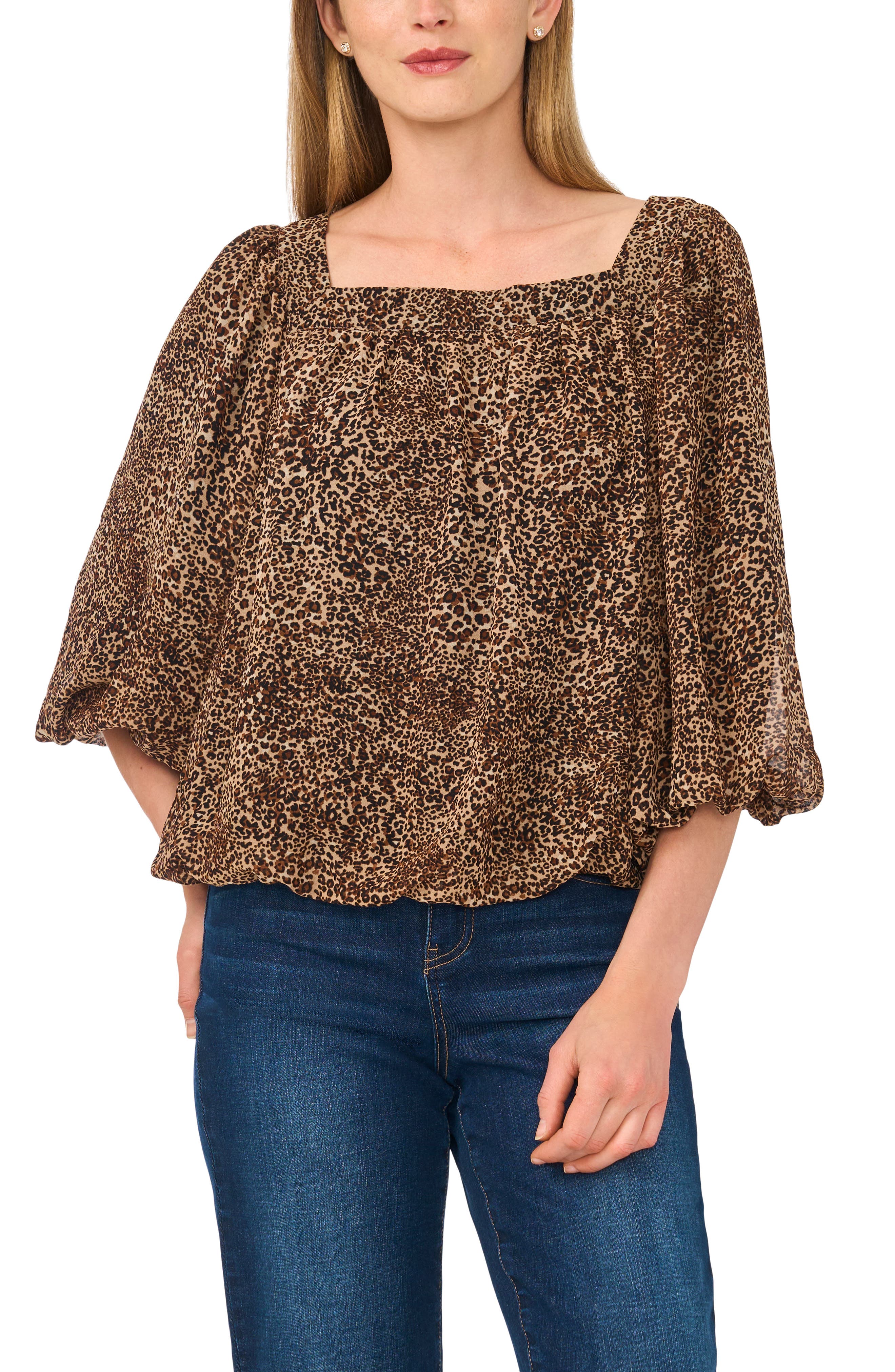 Square Neck Bubble Top