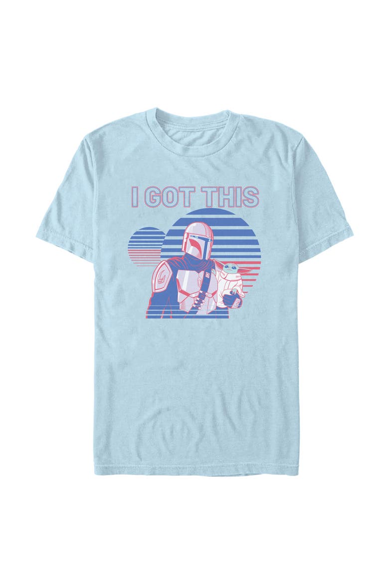 Men's Star Wars The Mandalorian I Got This Duo  Graphic T-Shirt, Main, color, Light Blue