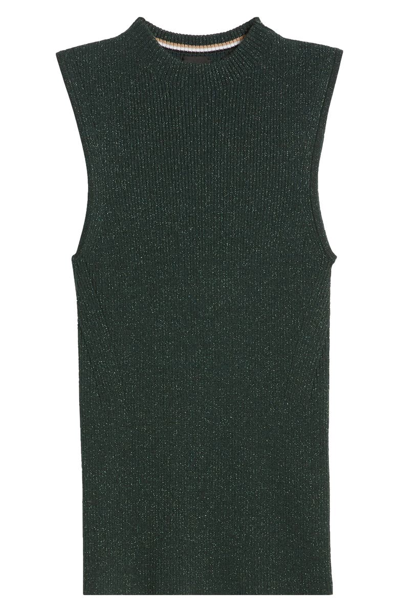 BOSS Fusoni Metallic Mock Nest Sweater Vest, Alternate, color, Court Green Lurex