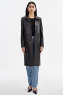 LAMARQUE BELEN | Longline Leather Coat