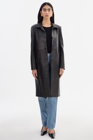 LAMARQUE BELEN | Longline Leather Coat