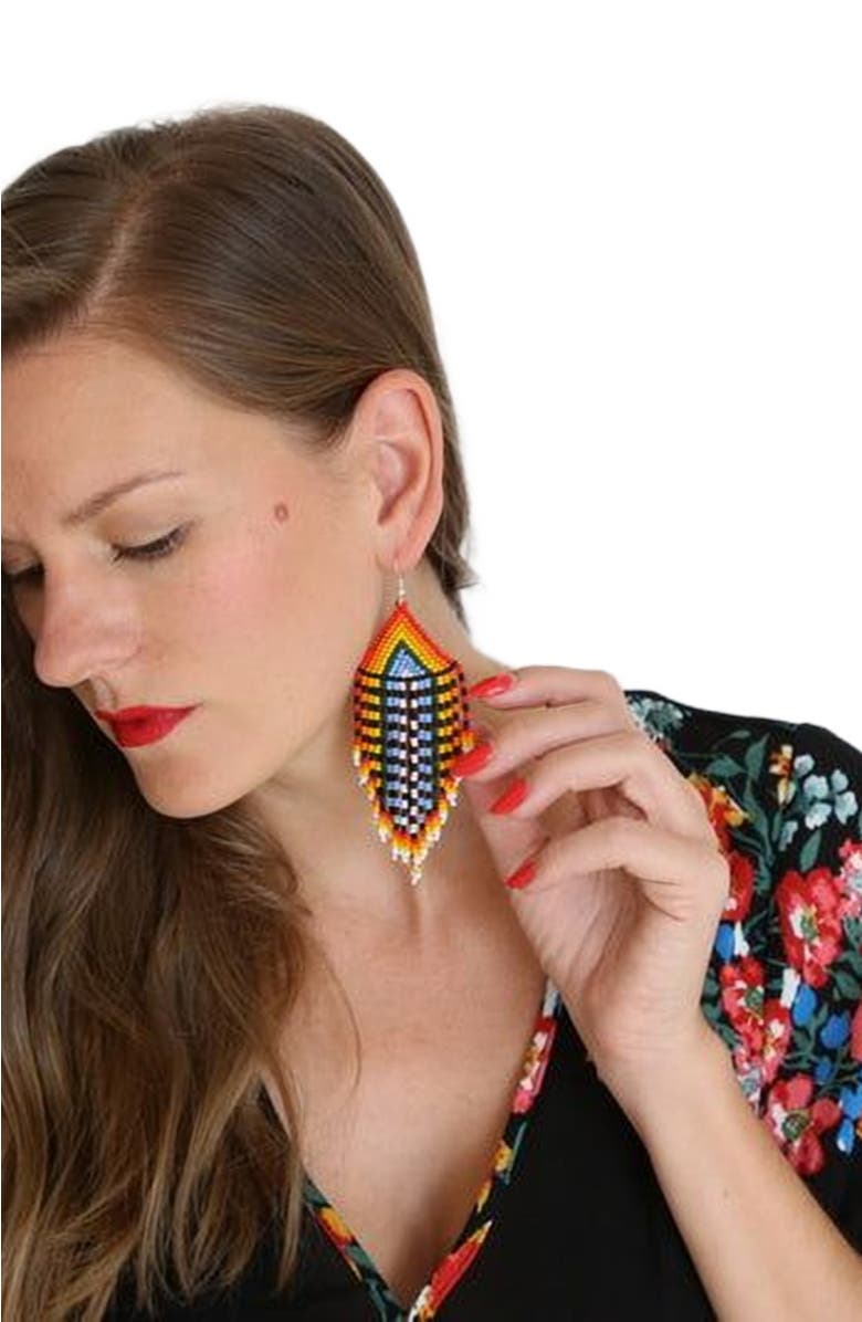 Fosterie Chameleon Earring, Alternate, color, Red