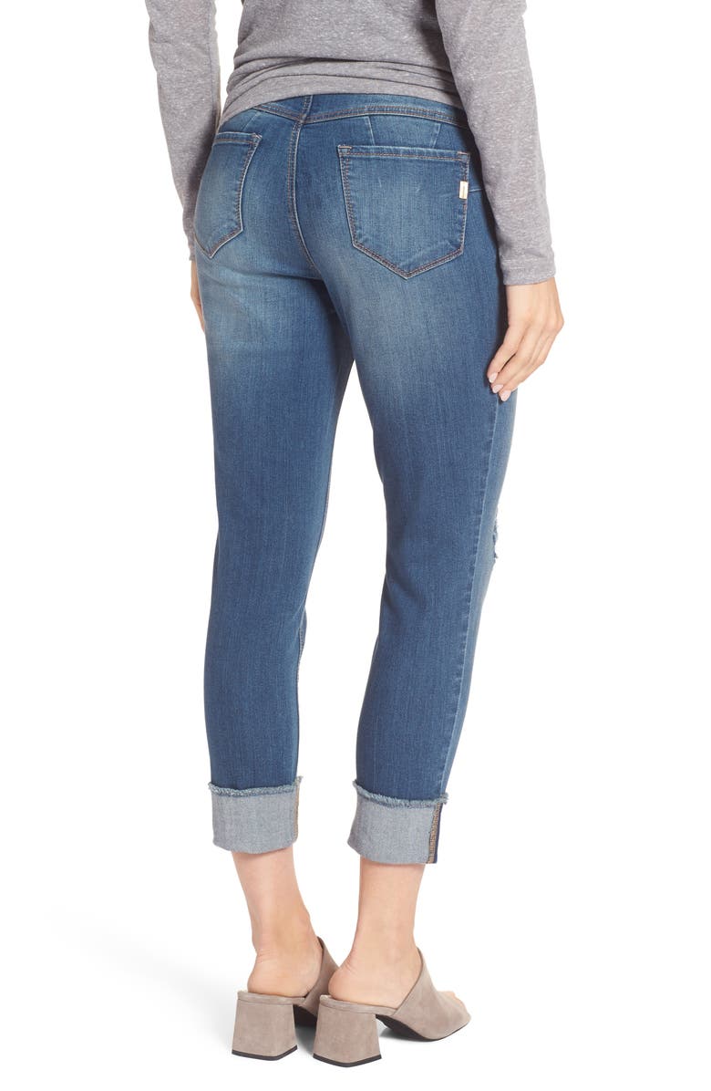 1822 Denim Distressed Maternity Crop Jeans, Alternate, color, 