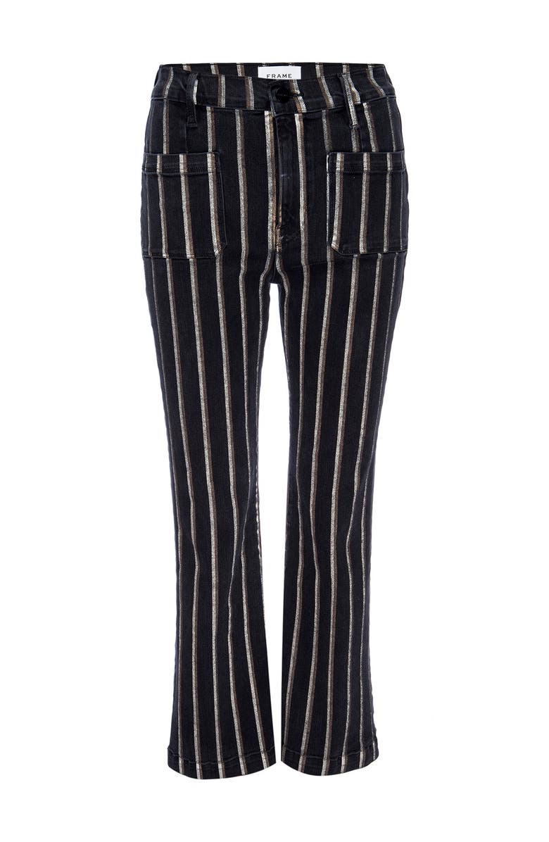 FRAME Le Bardot Striped Crop Flare Pants, Main, color, 