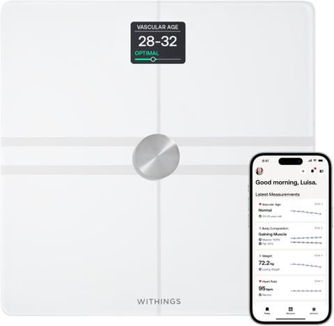 Body Comp - Scale for Body Weight and Complete Body Analysis, Wi-Fi & Bluetooth, Baby Digital Scale, Accurate Visceral Fat, Heart Health, Scales Compatible with Apple, FSA/HSA