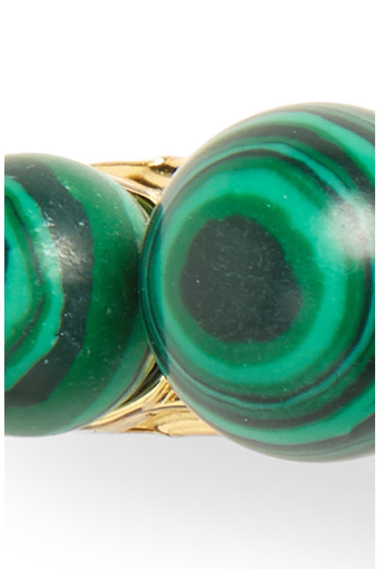 Mixed Stone Barrette, Alternate, color, MALACHITE