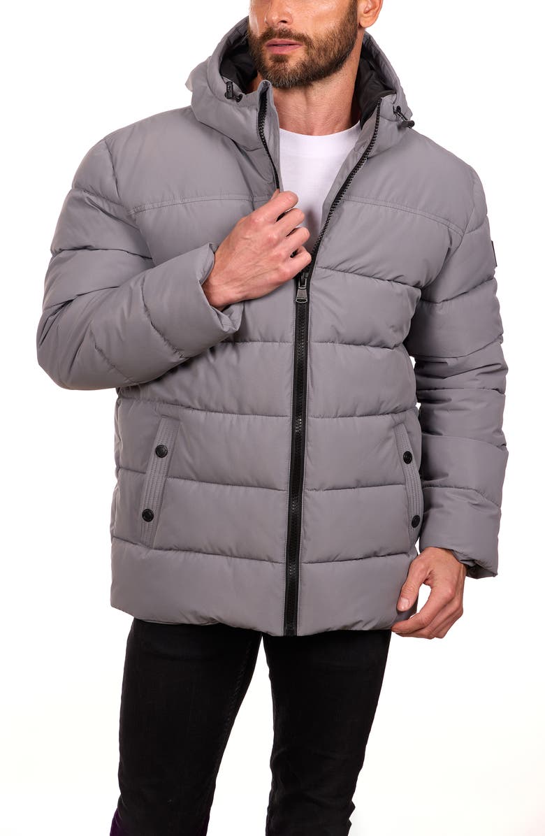 Perry Ellis Heavyweight Quilted Jacket, Alternate, color, Mid Grey