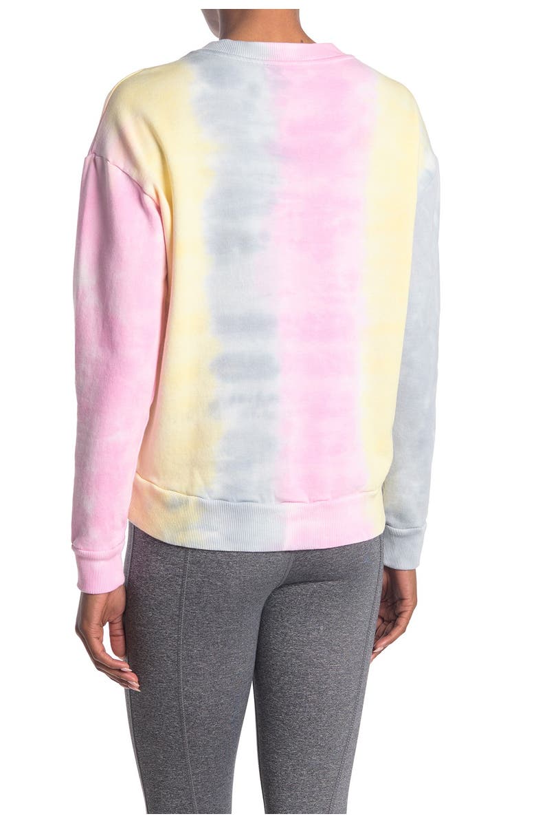 90 DEGREE BY REFLEX Brushed Tie Dye Sweatshirt, Alternate, color,