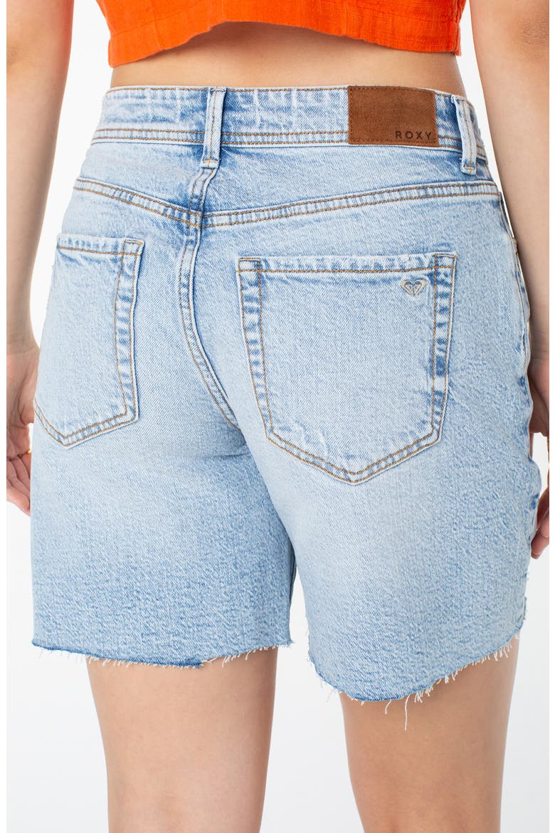 The Icon Cutoff Denim Shorts, Alternate, color, JEANIUS DENIM WASH