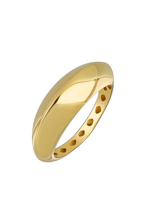 14K Gold Knife Edge Band Ring (Online Trunk Show)