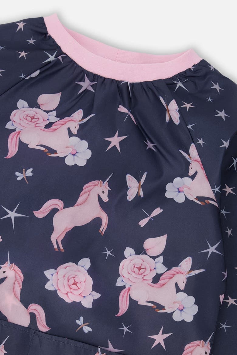 Boy Unicorn Practical Durable Protective Apron, Alternate, color, Navy Unicorn Print