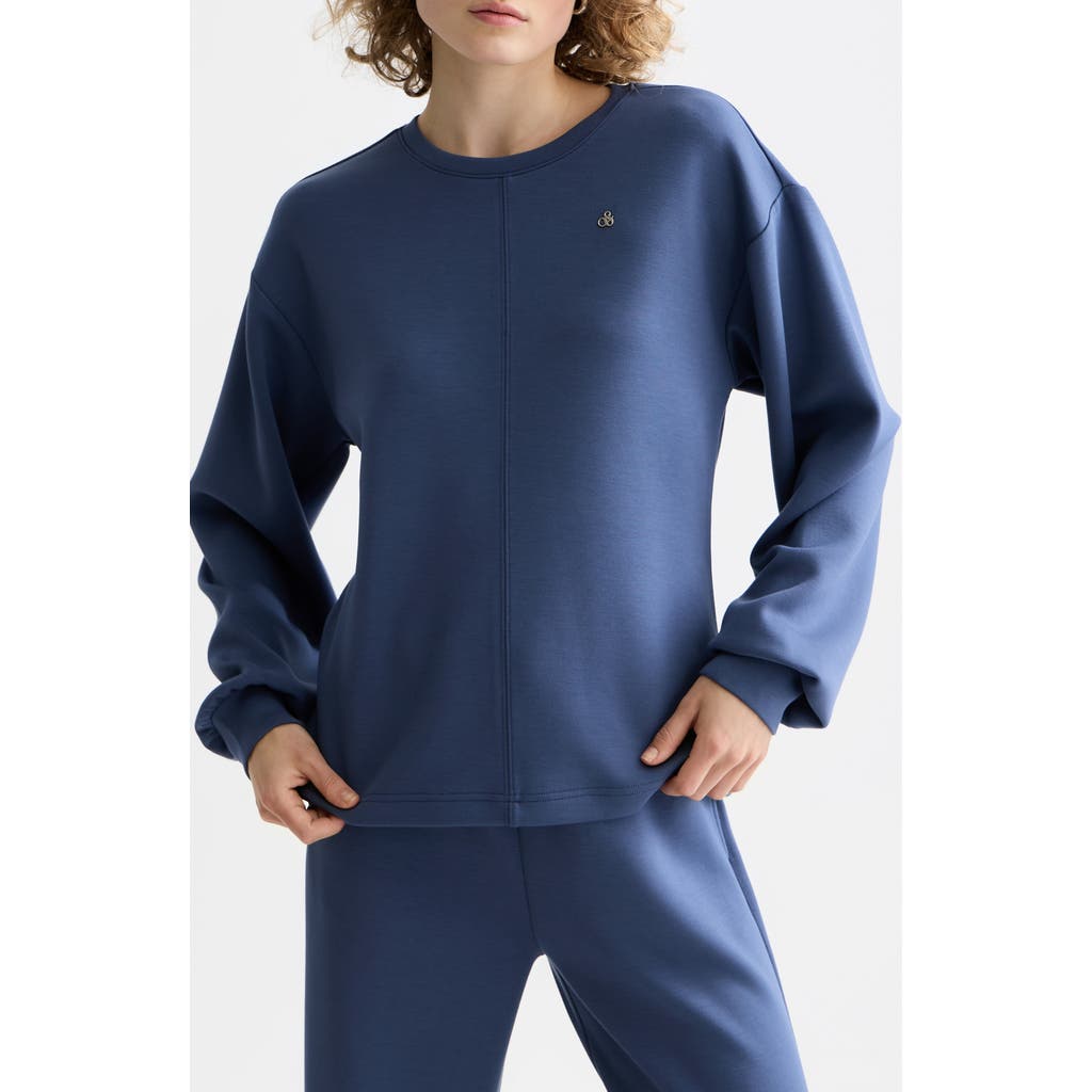 Scotch & Soda Relaxed Sweatshirt In Blue