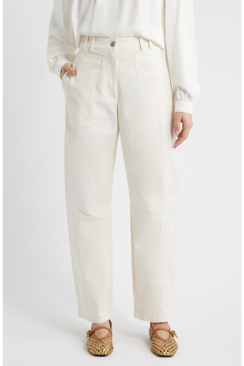 Lunar Barrel Leg Pants, Main, color, BONE