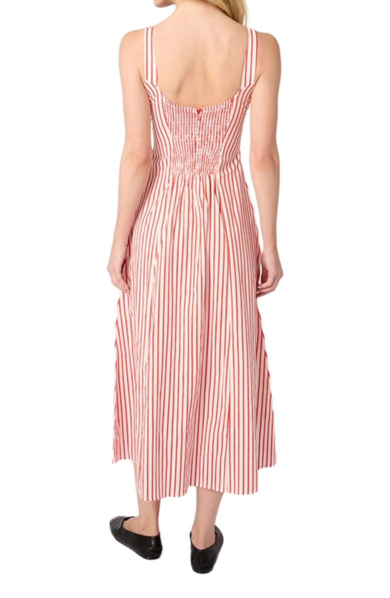 WeWoreWhat Ruched Cup Midi Dress, Alternate, color, Vibrnt Red Mlti