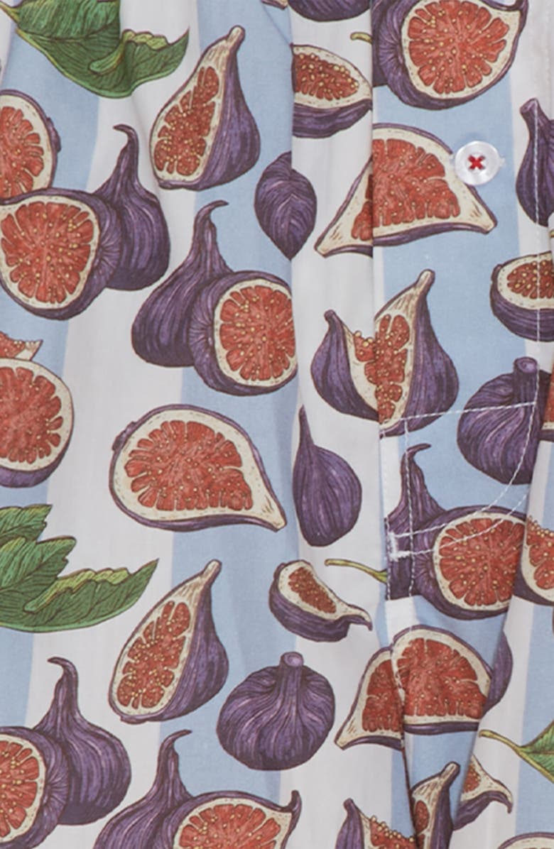 Druthers NYC Organic Cotton Fig Spread Boxer Short, Alternate, color, Blue White Stripe