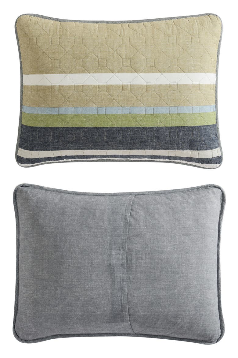 Salmon Ladder Cotton Quilt 3-Piece Set, Alternate, color, BLUE/ GREEN MULTI