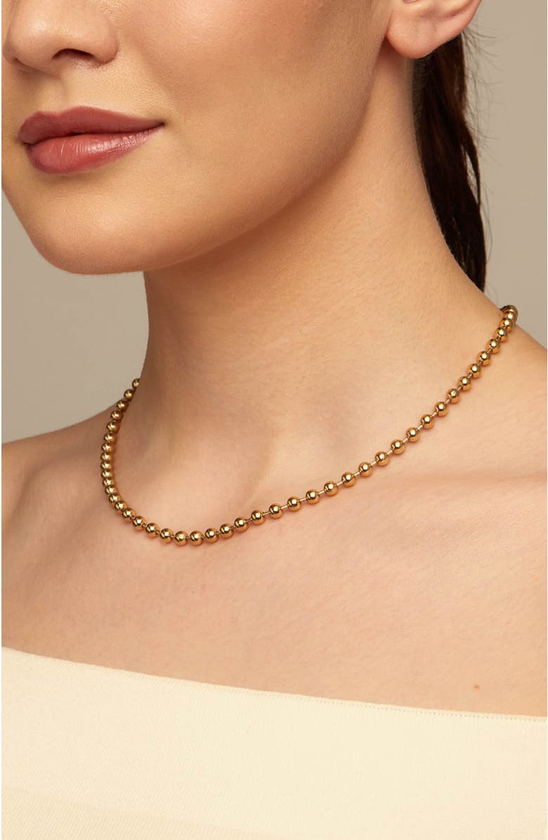 UNODE50 Pulse Bead Necklace, Alternate, color, Gold