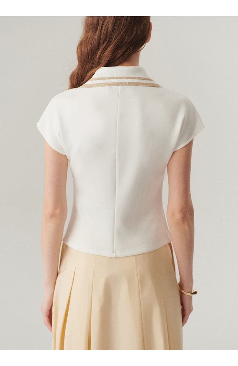 Exquise Juniper Minimalist Crystal Pocket Tee, Alternate, color, Ecru
