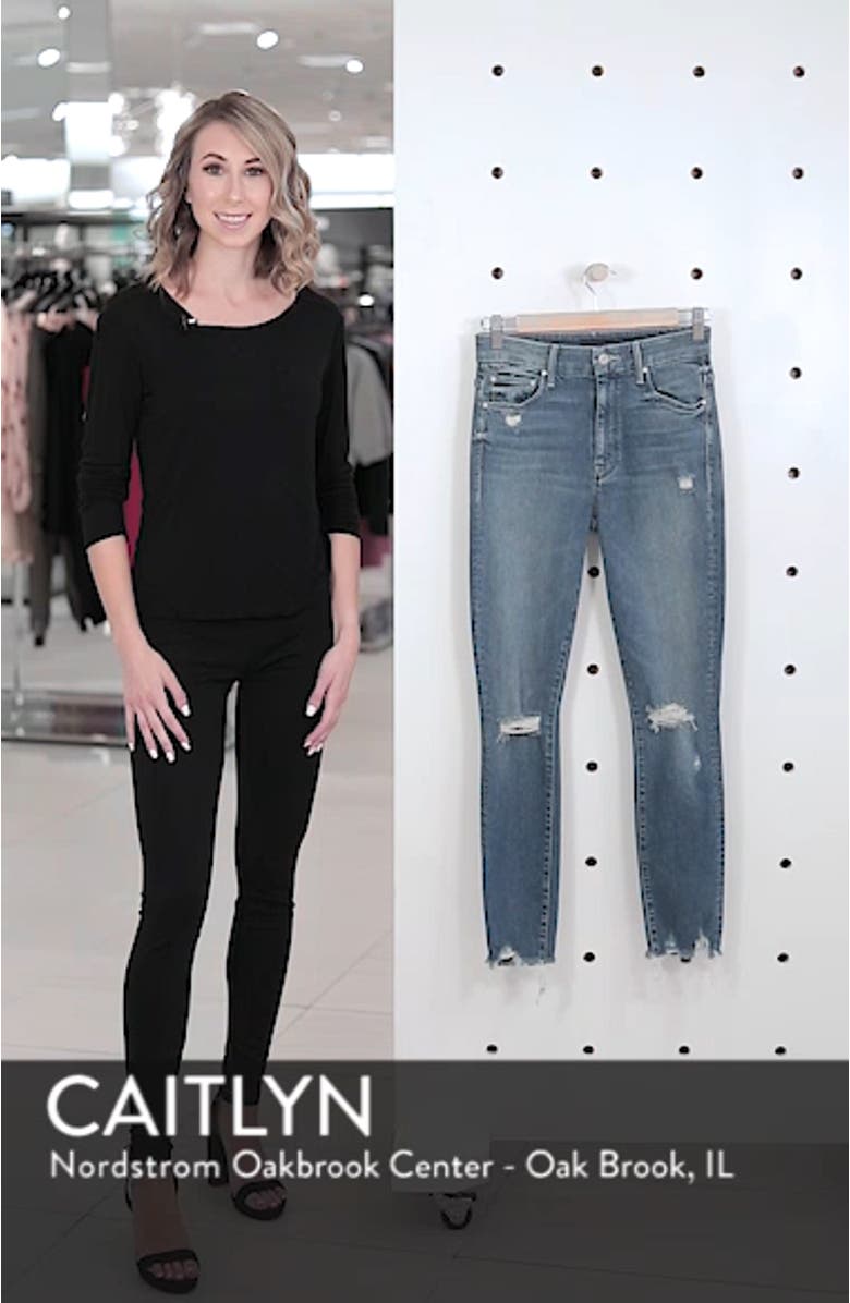 The Looker High Waist Fray Ankle Skinny Jeans, sales video thumbnail