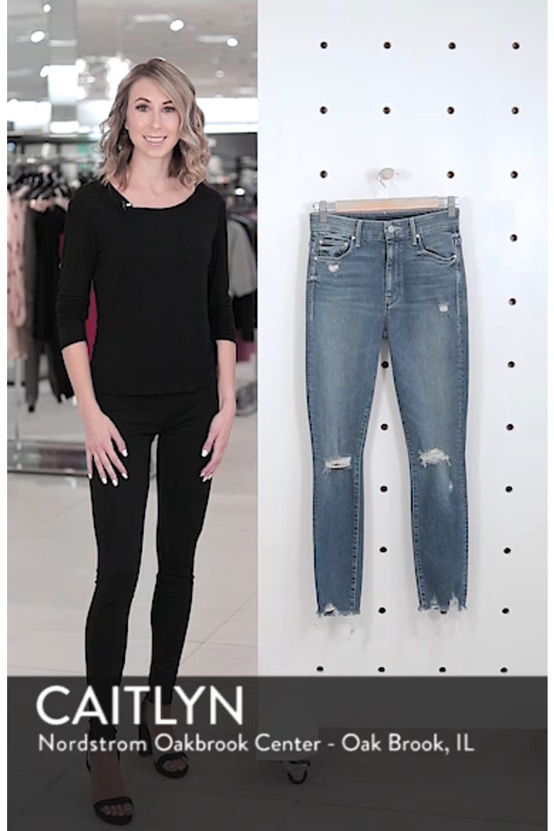The Looker High Waist Fray Ankle Skinny Jeans video