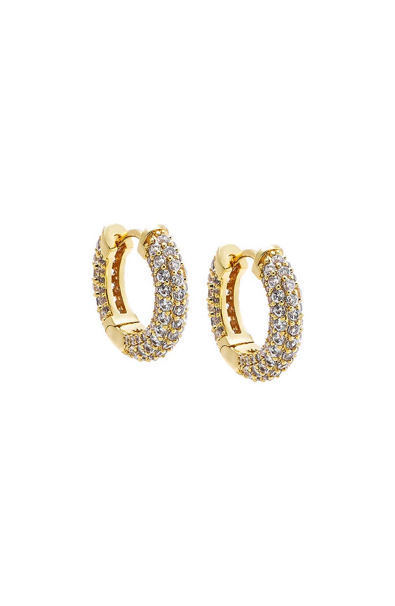 BY ADINA EDEN CZ Pave Mini Rounded Huggie Earring, Main, color, Gold