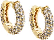 BY ADINA EDEN CZ Pave Mini Rounded Huggie Earring