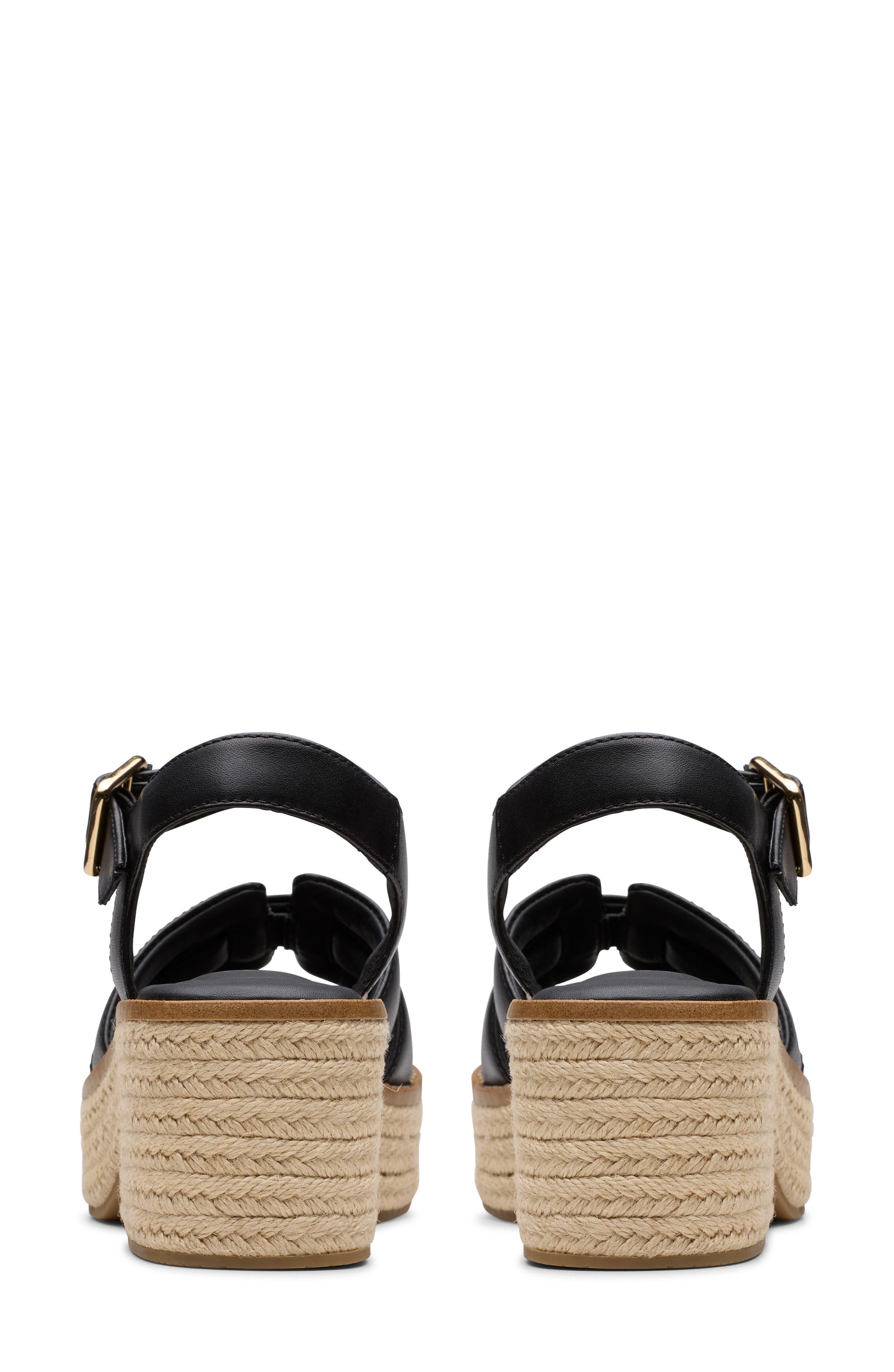 Clarks<sup>®</sup> Coledale Strap Platform Sandal, Alternate, color, Black Leather